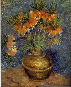 Vincent Van Gogh : Fritillaries in a Copper Vase